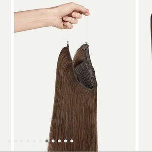 Luxy 16” Halo hair extensions Chestnut Brown